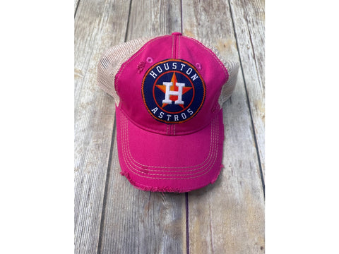 Astros Trucker Hat - Pink