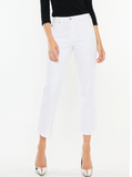 High Rise Cropped Straight Jeans