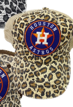 Astros Trucker Hat - Khaki Leopard